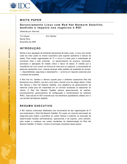 WHITE PAPER Gerenciamento Linux com Red Hat Network Satellite