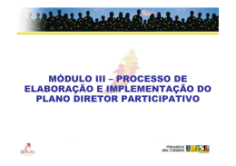 módulo iii – processo de elaboração e implementação do