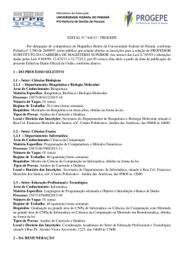 Edital (164/15 - PROGEPE) - Universidade Federal do Paraná