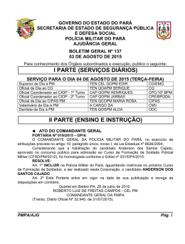 BG 137 - De 03 AGO 2015 - Proxy da Polícia Militar do Pará!