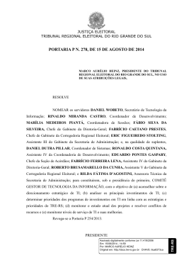 Portaria P 278/2014 - Tribunal Regional Eleitoral do Rio Grande do