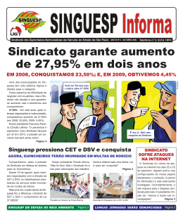 Boletim do Sindicato dos Guincheiros, edição 10/2009