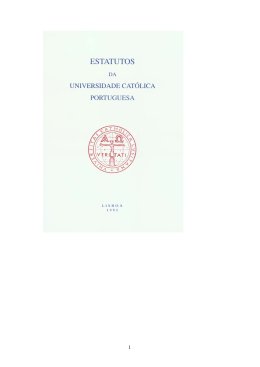 Estatutos da UCP - Universidade Católica Portuguesa