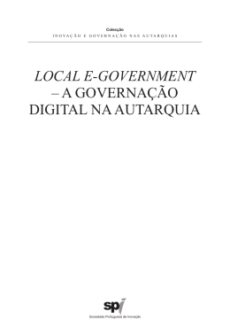 local e-government - Sociedade Portuguesa de Inovação