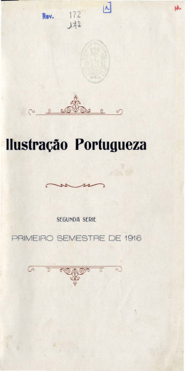 Ilustração portuguesa, 2.ª série, índice de 1916