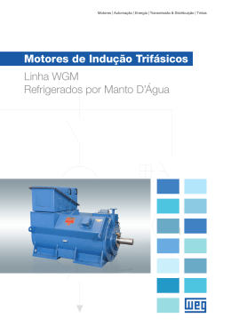 Motores de indução trifásicos refrigerado por manto d`água