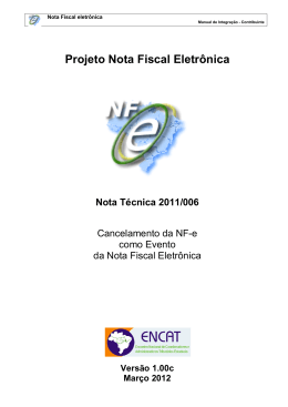 Nota Técnica 2011.006 - Portal da Nota Fiscal Eletrônica
