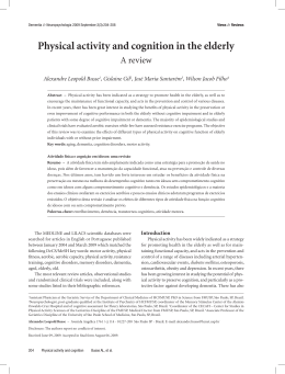 Physical activity and cognition in the elderly