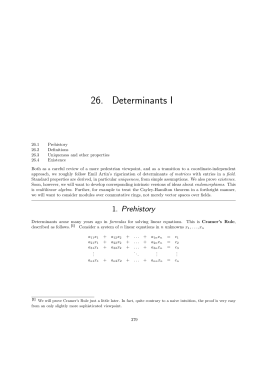 26. Determinants I - School of Mathematics