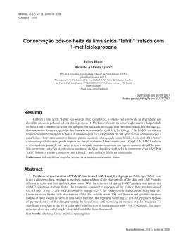 Conservação pós-colheita da lima ácida “Tahiti” tratada com 1
