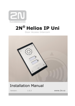 3.1 2N ® Helios IP Uni Configuration