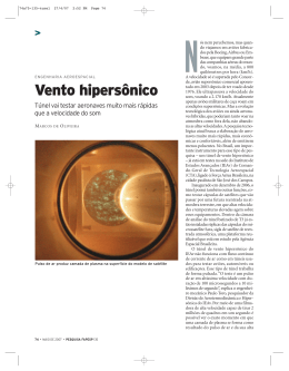 Vento hipersônico - Revista Pesquisa FAPESP
