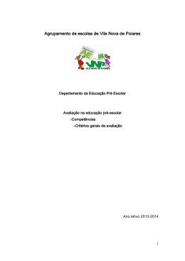 Critérios de avaliação - Agrupamento de Escolas de Vila Nova de