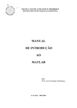 manual de introdução ao matlab - Escola Superior Náutica Infante D
