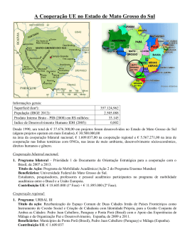A Cooperação UE no Estado de Mato Grosso do Sul