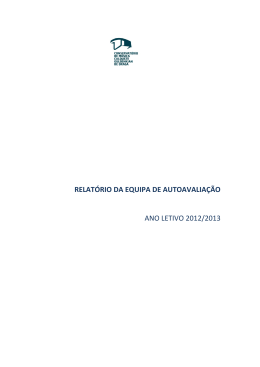 Relatório de Autoavaliação 2012-2013