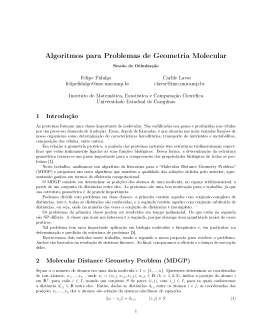 Algoritmos para Problemas de Geometria Molecular
