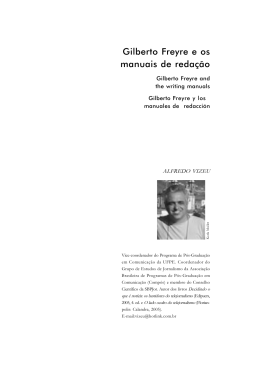 Gilberto Freyre e os manuais de redação