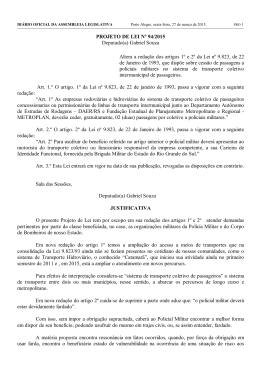 PROJETO DE LEI Nº 94/2015 Deputado(a) Gabriel Souza Altera a