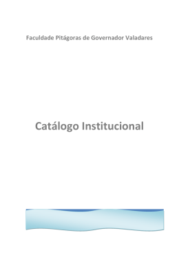 Catalogo Faculdade Pitagoras de Governador Valadares