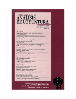 Análisis de Coyuntura. Volumen VIII. Nº 2. Julio