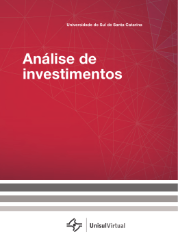 Análise de investimentos - UNISUL