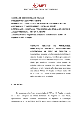 Processo PGT/CCR/nº 5475/2012 - Ministério Público do Trabalho