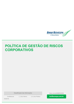 POLÍTICA DE GESTÃO DE RISCOS CORPORATIVOS