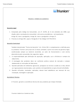 26/06/2014 PRAZOS E TERMOS DE GARANTIA Garantia Legal 1