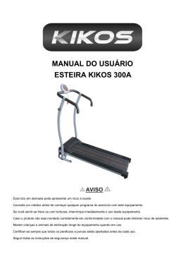 manual do usuário esteira kikos 300a aviso