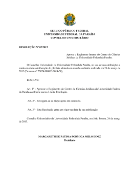 resolução nº 02/2015 - Universidade Federal da Paraíba
