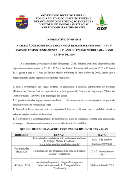 Informativo 036/2015 - Colégio Militar Tiradentes