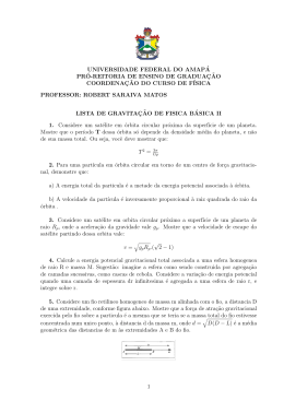 lista3_gravitação - UNIFAP - Universidade Federal do Amapá