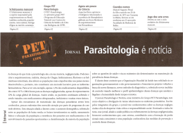 Schistosoma mansoni Grupo PET Parasitologia Agora urn pouco de