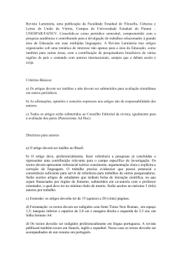 Revista Luminária, uma publicação da Faculdade Estadual de