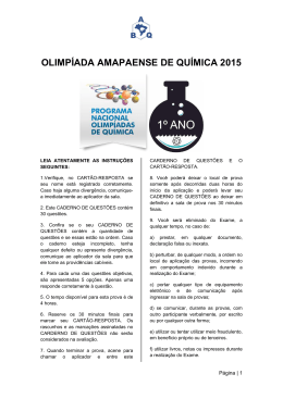 olimpíada amapaense de química 2015