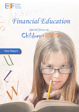 Financial Education – Special Focus on Children & Youth