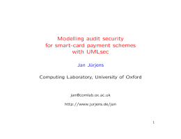 Modelling audit security for smart
