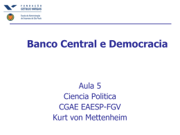 Banco Central e Democracia - FGV