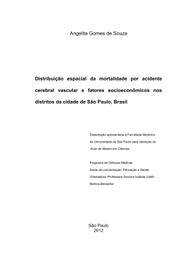 Angelita Gomes de Souza Distribuição espacial da mortalidade por