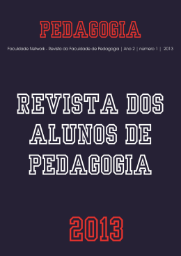 Revista dos Alunos 2013 – PEDAGOGIA
