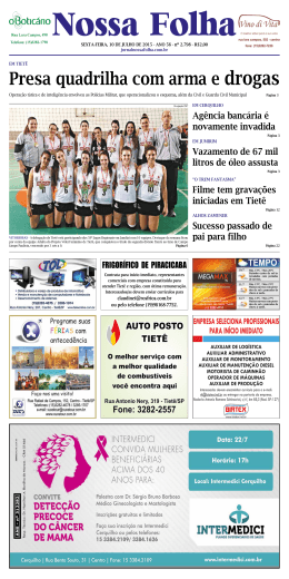 Edição 10/07/2015 - Jornal Nossa Folha