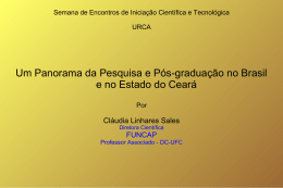 Um Panorama da Pesquisa e Pós-graduação no Brasil e no