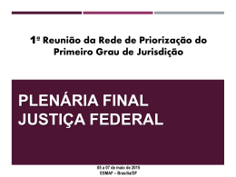 Apresentação do PowerPoint - Conselho da Justiça Federal