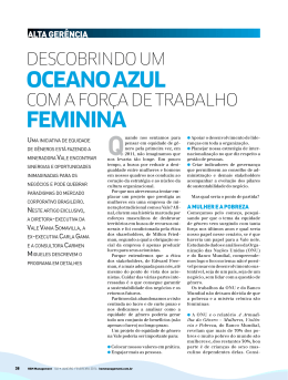 Descobrindo um oceano azul com a força de trabalho feminina