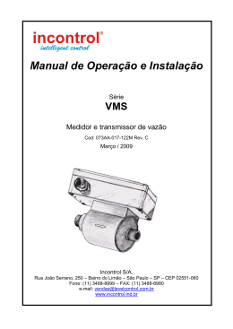 Manual do Medidor de Vazão Magnético em PVC modelo