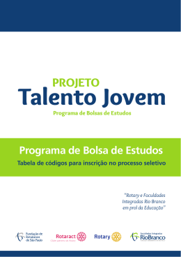 Talento Jovem - Faculdades Integradas Rio Branco