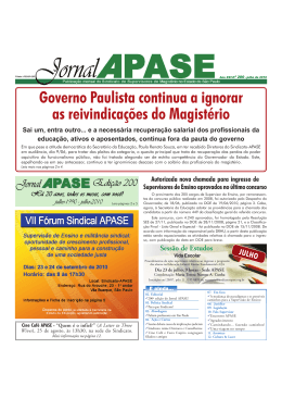 Jornal APASE - Universidade São Judas Tadeu