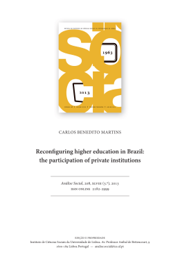 Reconfiguring higher education in Brazil: the