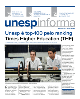 Unesp é top-100 pelo ranking Times Higher Education (THE)